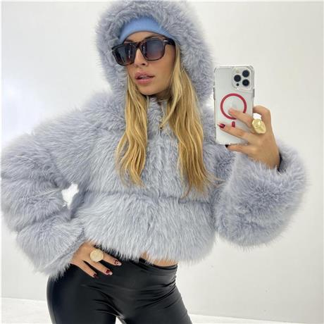 Pelliccia con zip SATURNO